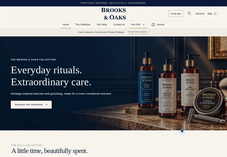 Brooks & Oaks website screenshot