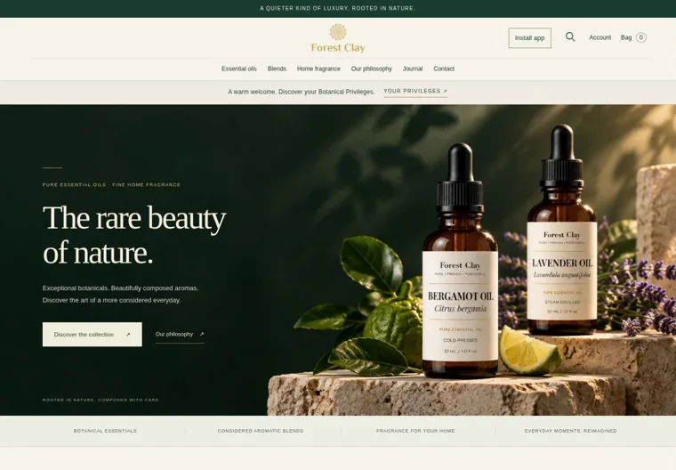 Forest Clay website screenshot